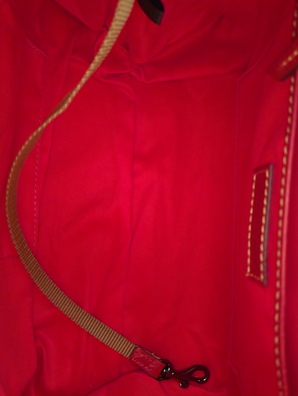 Dooney & Bourke Red Florentine Leather Satchel 38 - Picture 9 of 10